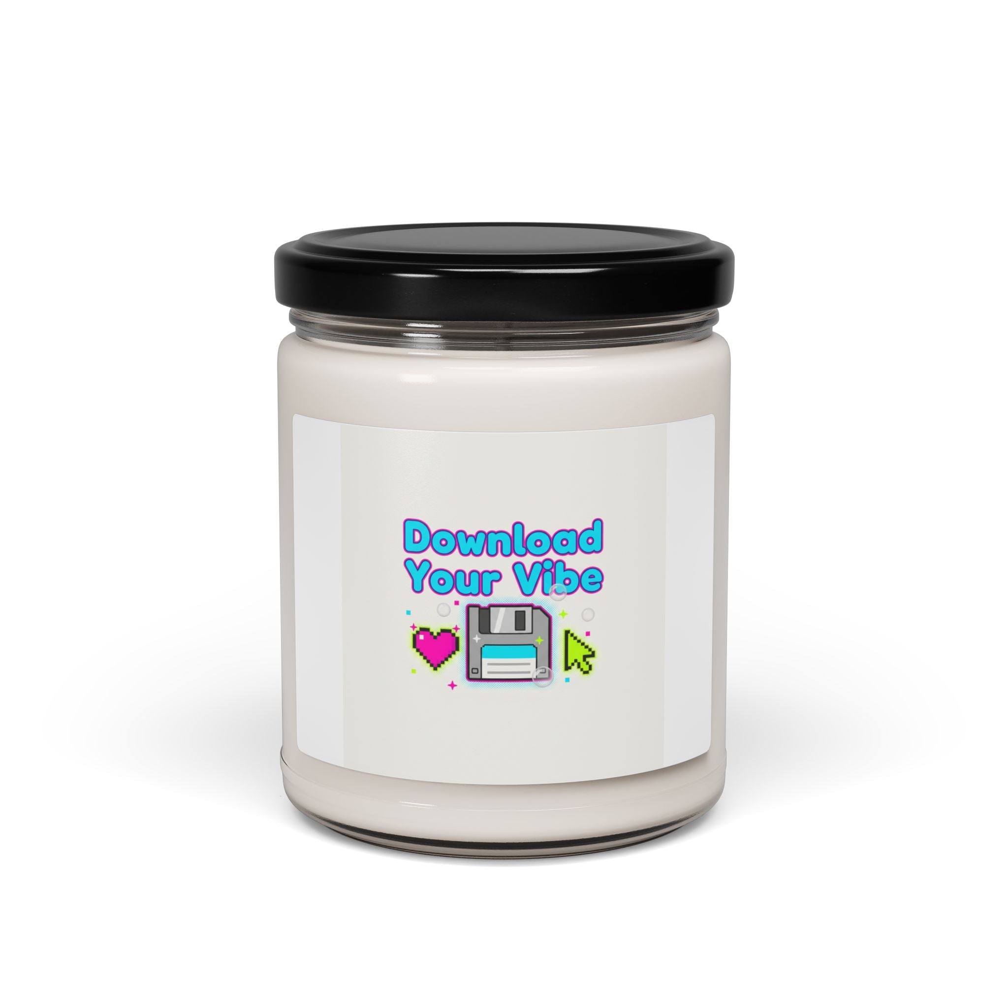 Download Your Vibe Candle | Y2K Retro Tech, Pixel floppy icon soy jar