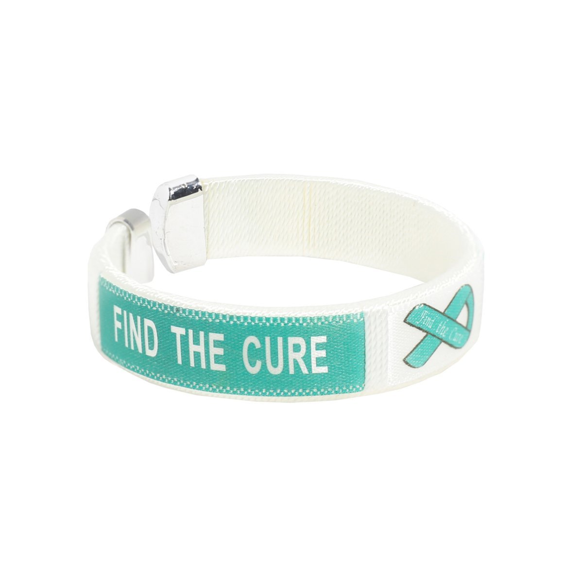 Child Size Teal Ribbon Cure Bangle Bracelets