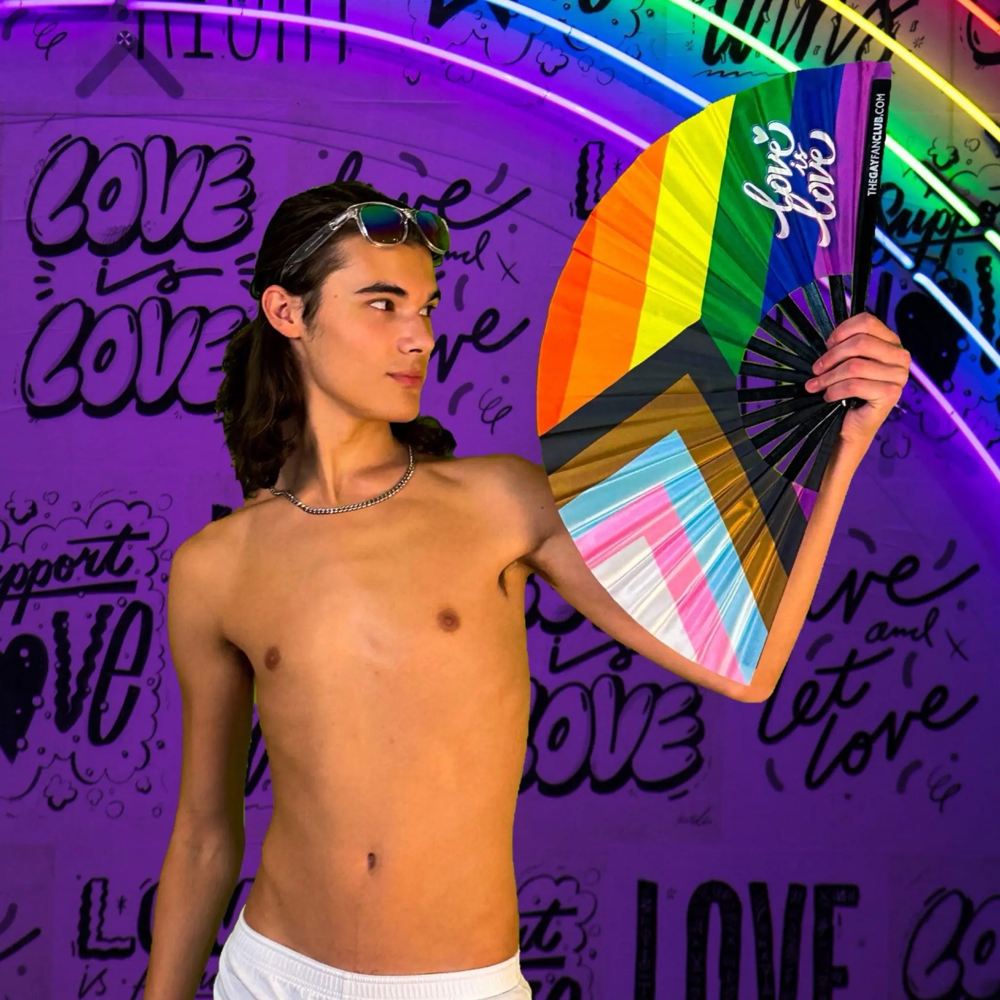 Pride Rainbow Flag Fan