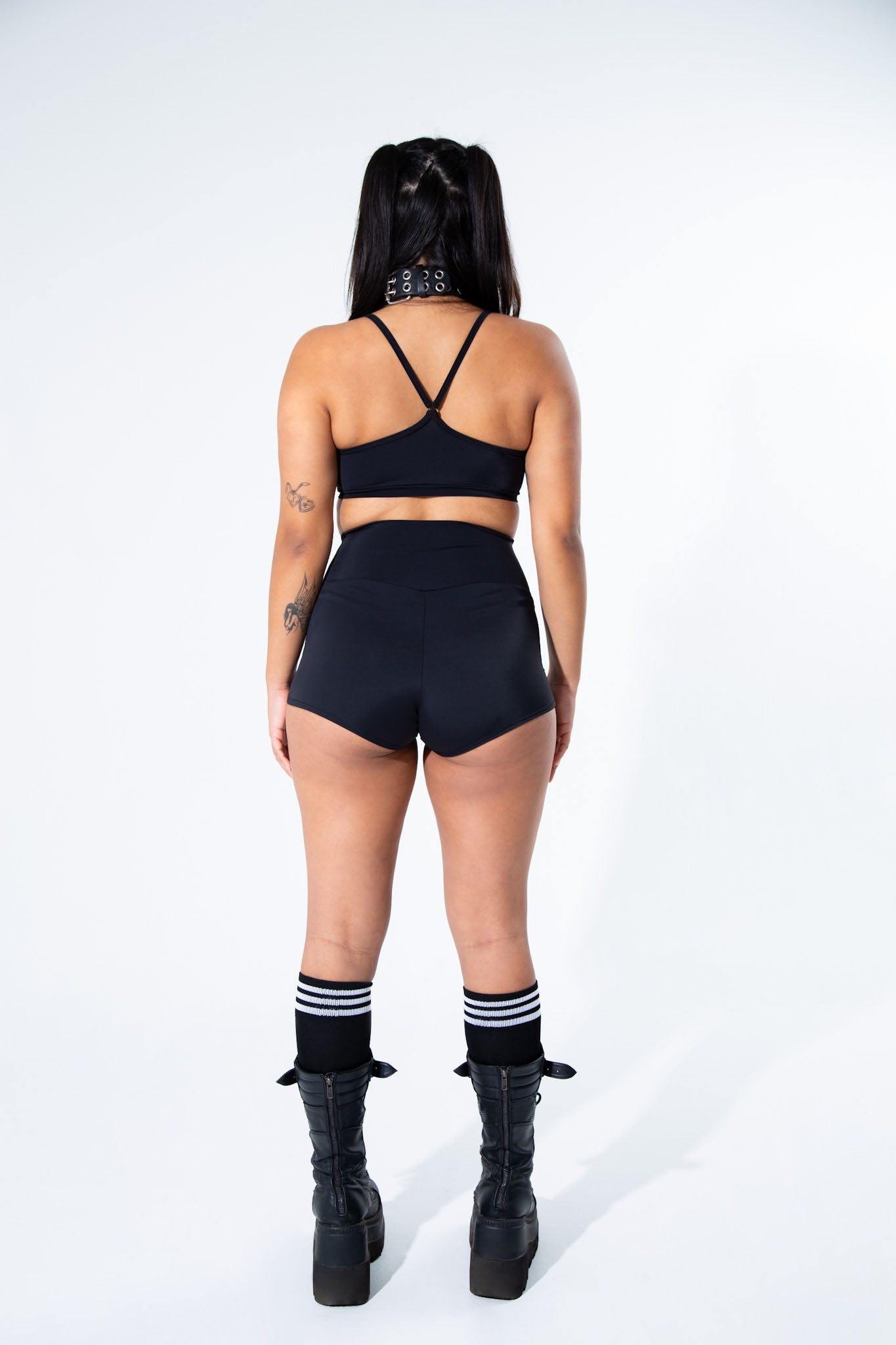 Black Striped Shorties