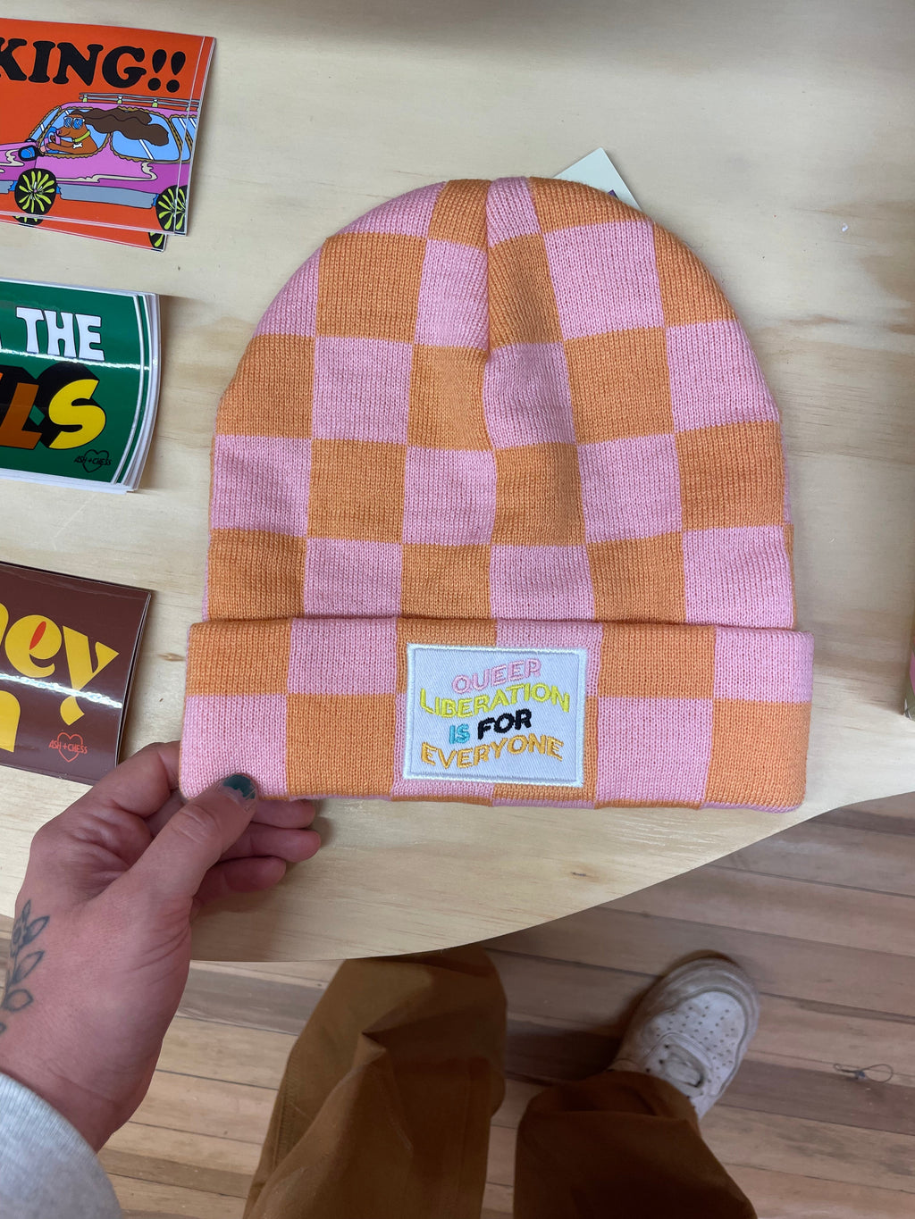 BANNED FROM T*RGET - queer liberation is for everyone beanie