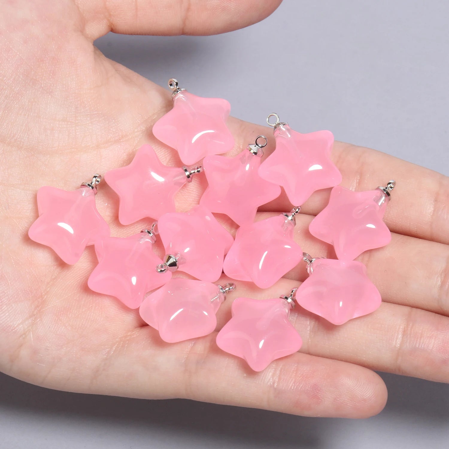 10pcs/lot 20x17.5mm Multicolor Acrylic Charms Star Charms Pendant for Jewelry Making Diy Keychain Bracelet Necklace Accessories