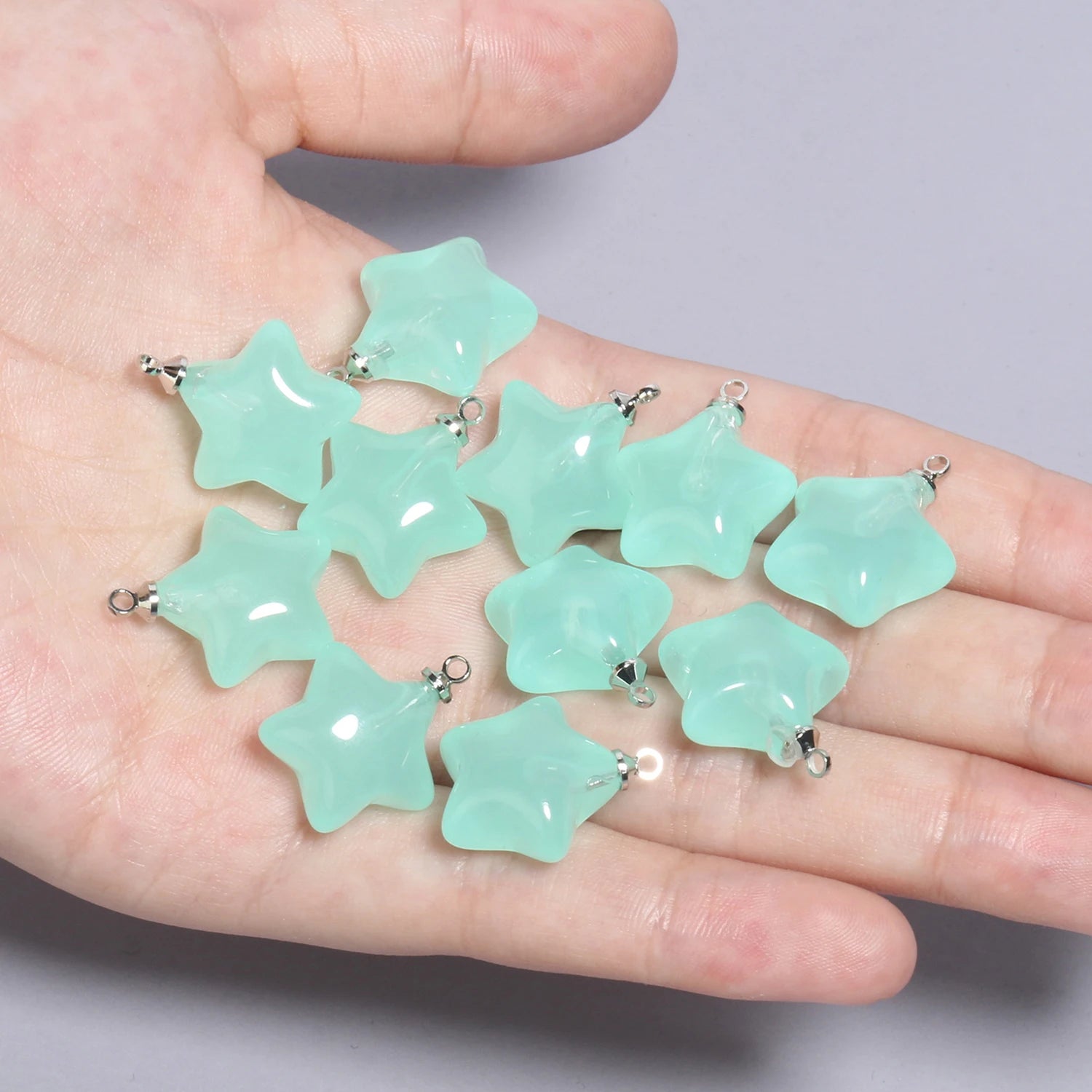 10pcs/lot 20x17.5mm Multicolor Acrylic Charms Star Charms Pendant for Jewelry Making Diy Keychain Bracelet Necklace Accessories