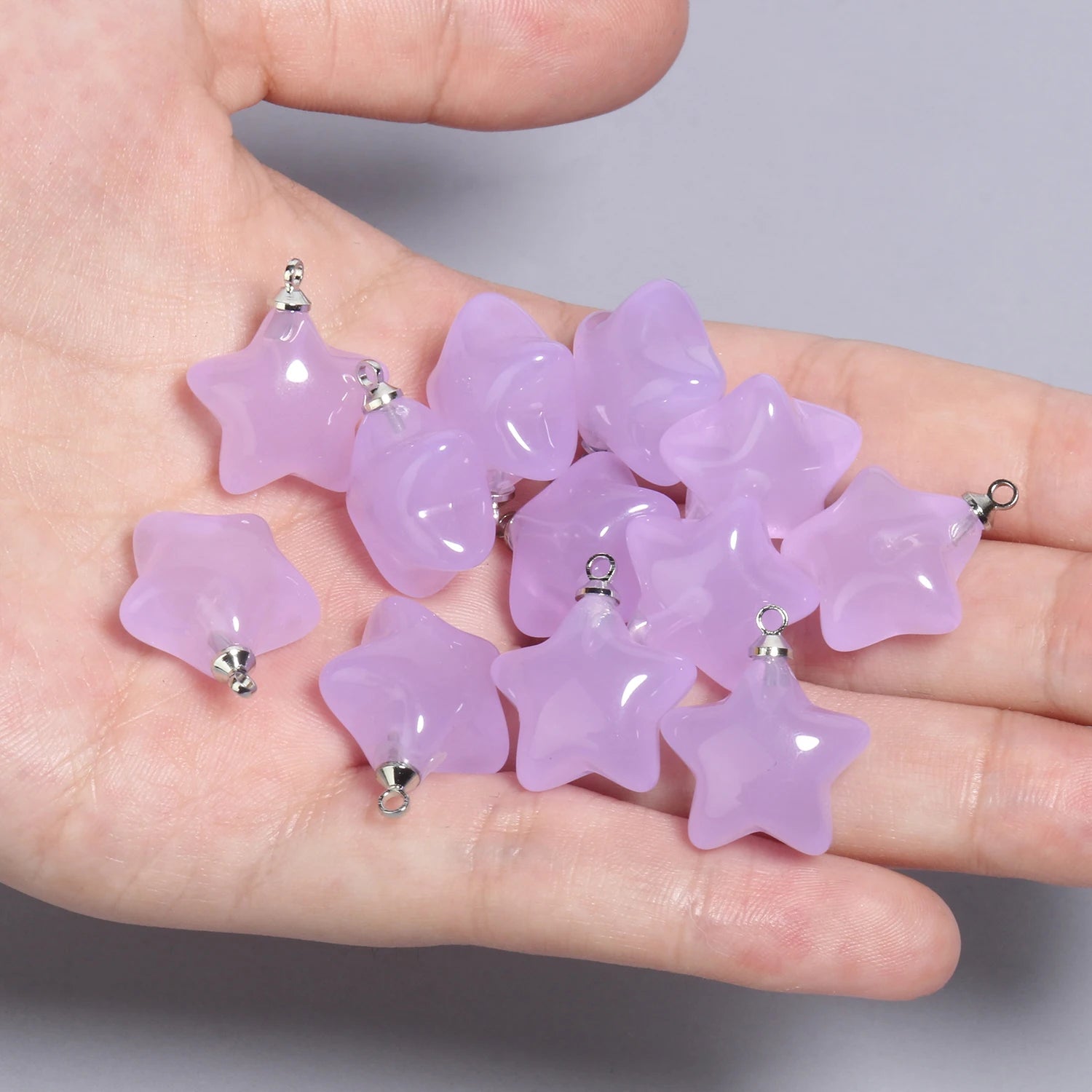 10pcs/lot 20x17.5mm Multicolor Acrylic Charms Star Charms Pendant for Jewelry Making Diy Keychain Bracelet Necklace Accessories
