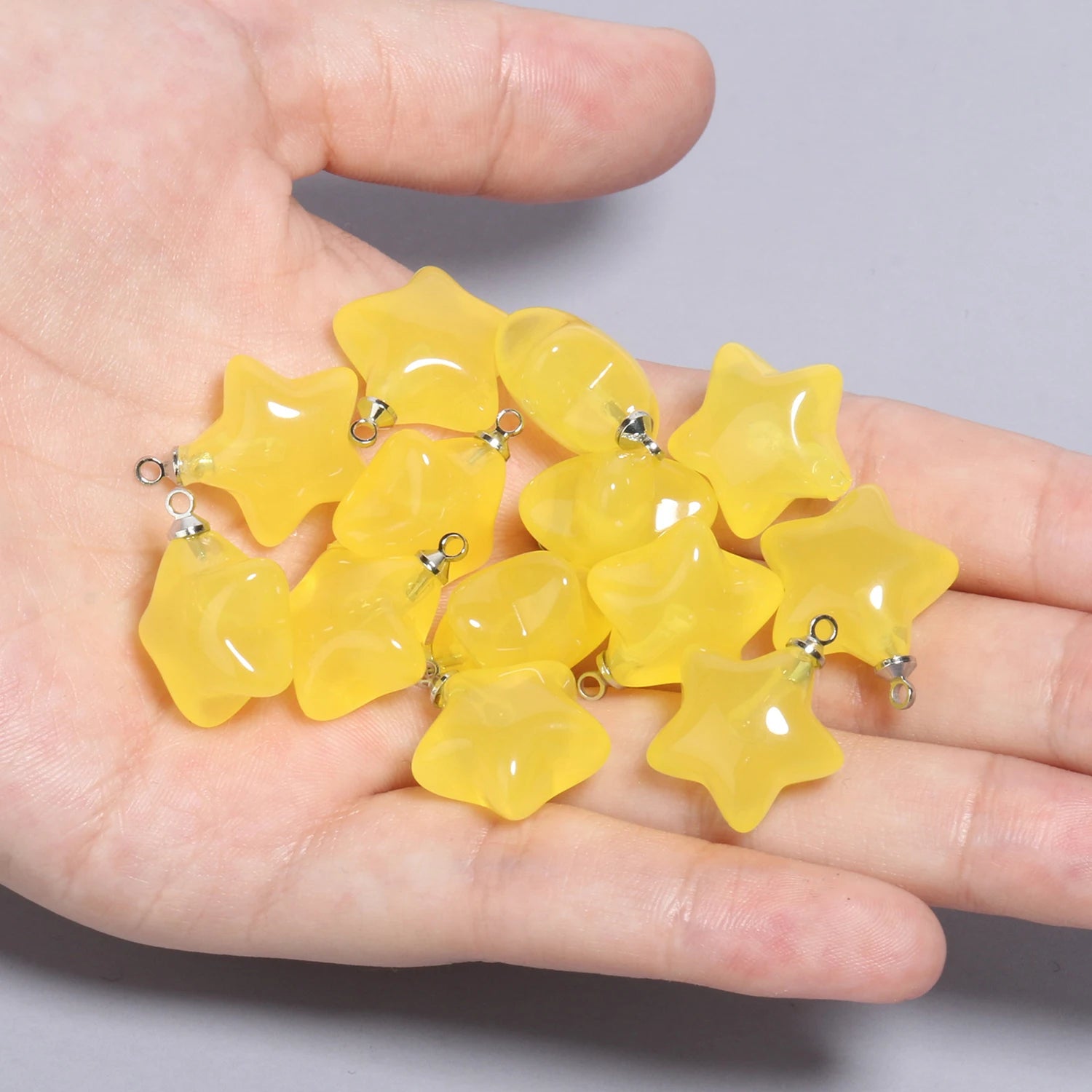 10pcs/lot 20x17.5mm Multicolor Acrylic Charms Star Charms Pendant for Jewelry Making Diy Keychain Bracelet Necklace Accessories