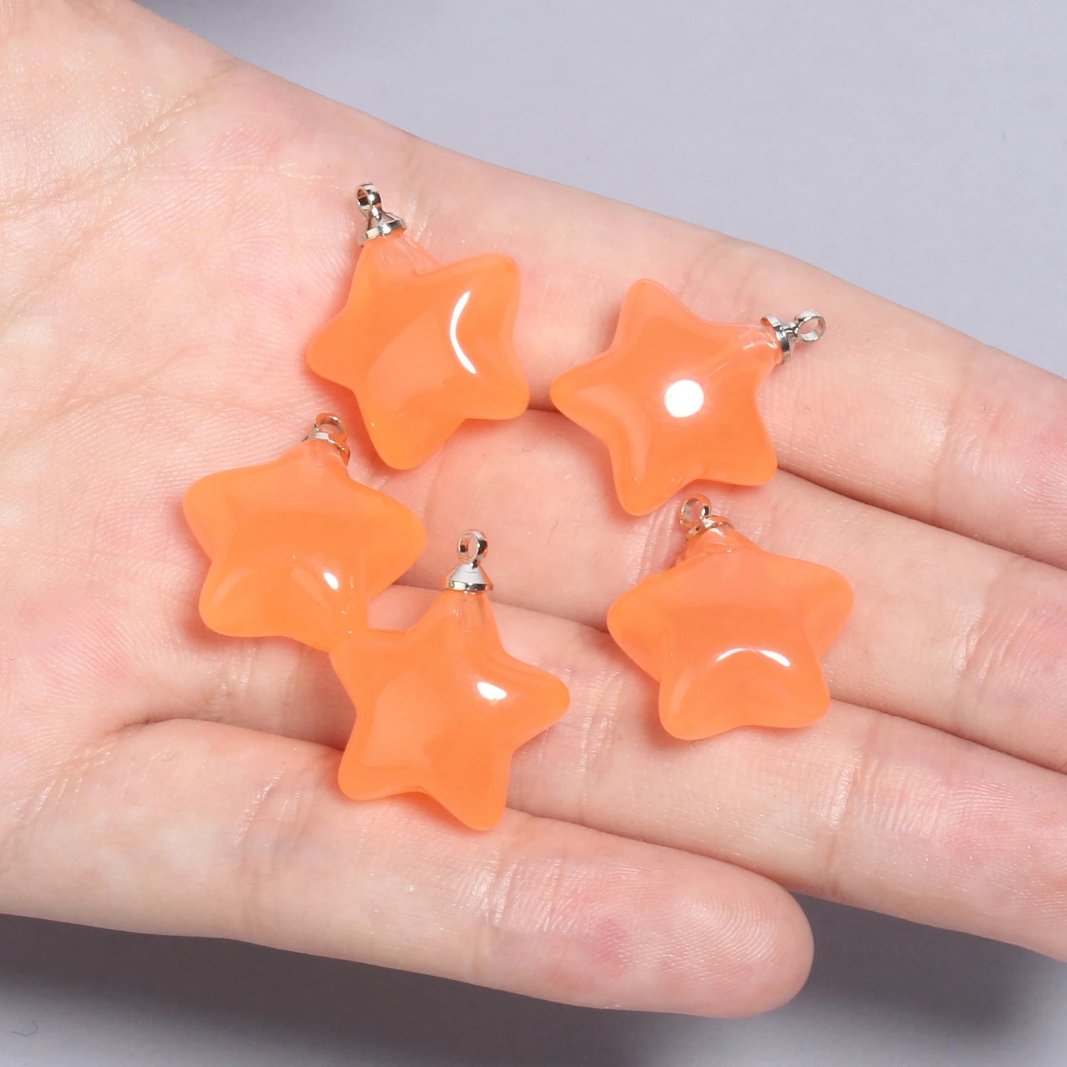 10pcs/lot 20x17.5mm Multicolor Acrylic Charms Star Charms Pendant for Jewelry Making Diy Keychain Bracelet Necklace Accessories