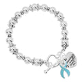 Where There is Love Light Blue Ribbon Bracelets