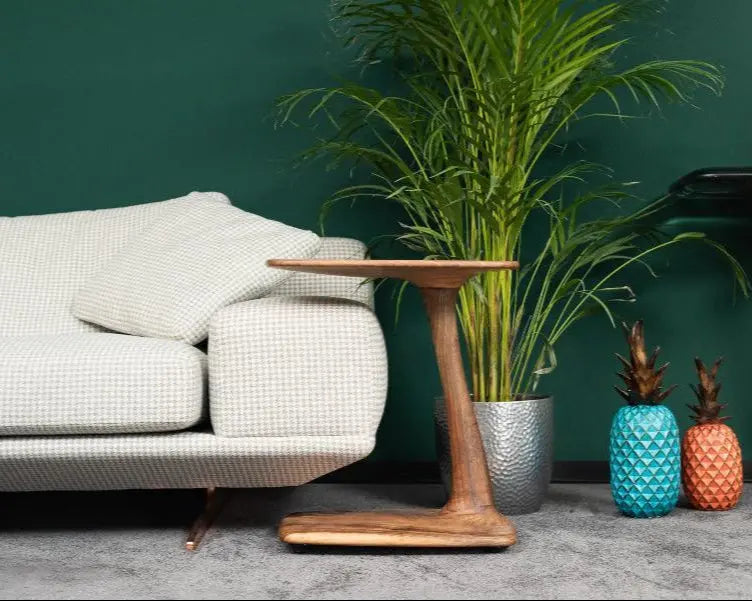 C-Shaped Luxury Resin End / Side Table - Unique Gift Idea