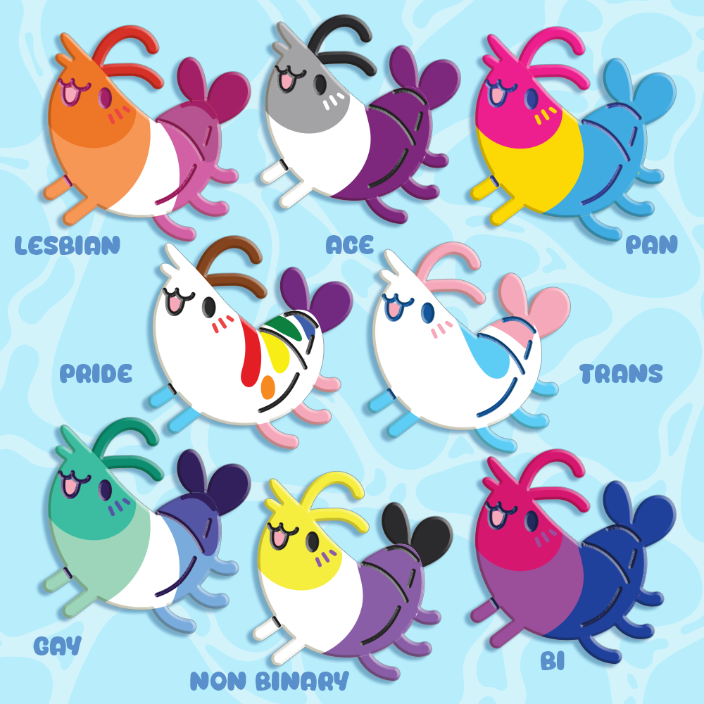 [LAST CHANCE] Shrimp Colors Pride Pins